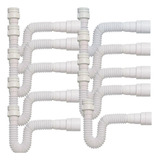 Kit 10 Sifão Sanfonado Extensivo Ajustável Multiuso Tigre Cor Branco
