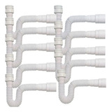 Kit 10 Sifão Sanfonado Extensivo Ajustável Multiuso Tigre Cor Branco