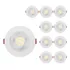 Kit 10 Spot Led 5w Dicróica Direcionável Redondo Frio Cob Cor Branco Frio 110v/220v (bivolt)