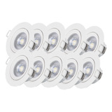 Kit 10 Spot Led Embutir 3w