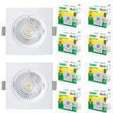 Kit 10 Spots Led 5w Dicróica Alltop Mr16 Quadrado Taschibra