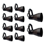 Kit 10 Spots P Trilho Calha Perfilado Eletrocalha Led Par20 Estrutura Preto 110v 220v bivolt 