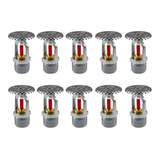 Kit 10 Sprinklers Spk De Incêndio Upright 1 2 Cromado 68c