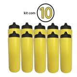 Kit 10 Squeeze Tipo Gatorade 1lt Rythmoon Liso Amarelo preto