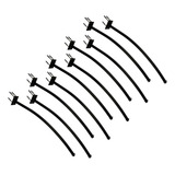 Kit 10 Suporte Braço Para Refletor Led Comum Curvado 60 Cm Cor Preto