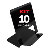 Kit 10 Suporte Celular Acrilico Porta Expositor Preto