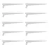 Kit 10 Suporte Para Trilho Prateleira 20cm Branco Ou Preto