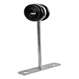 Kit 10 Suportes Aterramento Isolador Para Raio Predial 20cm Cor Prateado