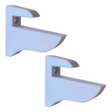 Kit 10 Suportes Bico De Tucano Para Prateleira 15mm Branco