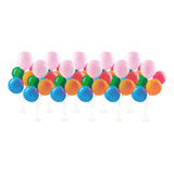 Kit 10 Suportes Mesa Porta Pega Balão 45cm Varetas C Base