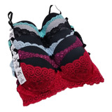 Kit 10 Sutiã Plus Size E Regular Bojo Com Renda Atacado