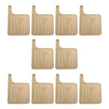 Kit 10 Tábua De Hambúrguer Madeira Natural Lisa Promoção Top