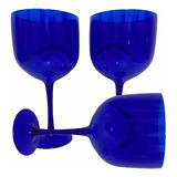 Kit 10 Taças De Gin Acrilico 580 Ml Azul