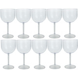 Kit 10 Taças De Gin Big 550 Ml De Acrílico Diversas Cores