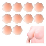 Kit 10 Tapa Mamilos Protetor De Seios Bico Pétalas Silicone