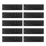 Kit 10 Teclado Slim Preto Usb