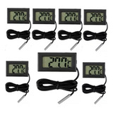 Kit 10 Termômetro Digital Freezer Aquário Sonda Chocadeira