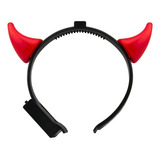 Kit 10 Tiara Diabinha Capetinha Led Chifre Despedida Cor Preto vermelho