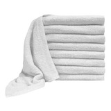 Kit 10 Toalha P Salão Beleza 100 Algodão Jogo Toalha Rosto Cor Branco Toalha De Salão