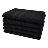 Kit 10 Toalha Salao Barbearia Spa Branca Ou Preta 40x70cm Cor Preto Lisa