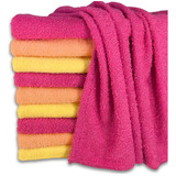 Kit 10 Toalhas Banho Alta Absorção Leve Macia Cor Cores Sortidas Lisa