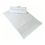 Kit 10 Toalhas Lavabo Mão Boca Felpa Para Bordar Ponto Cruz Cor Branco