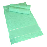 Kit 10 Toalhas Lavabo Mão Boca Felpa Para Bordar Ponto Cruz Cor Verde água