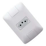 Kit 10 Tomadas Simples Com Espelho Branco 4x2 Tramontina