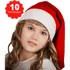 Kit 10 Toucas Gorro De Natal Papai Noel Vermelha Tradicional Cor Vermelho