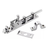 Kit 10 Trinco Ferrolho Redondo Cromado 6cm União Mundial