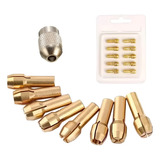 Kit 10 Un Ponteira Mandril Adaptador Mini Micro Retifica