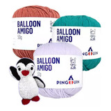 Kit 10 Und De Fio Balloon Amigo Pingouin 50g Para Amigurumi