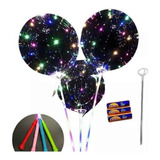 Kit 10 Unidades Balões Led Gigante C Vareta Promoção