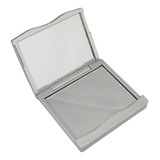 Kit 10 Unidades Espelho De Bolso Duplo Moldura Prateado