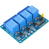 Kit 10 Unidades Módulo Relê 4 Canais C Led Optoacoplador 5v