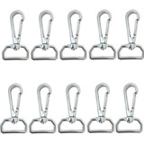 Kit 10 Unidades Mosquetão Aço Inox Com Destorcedor 65mm Lanchas Barcos Iates Veleiros Trailers Motorhome Ideal Guia De Pet Toldos Escalada Capota Cinta Faixa Chaveiro Mochila Rapel Mosquetão Seavix