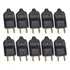 Kit 10 Unidades Plugue Macho 2p 20a Preto Com Prensa Cabos 110v 220v