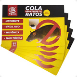 Kit 10 Unidades Ratoeira Adesiva Cola Pega Rato Pragas