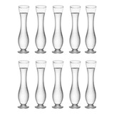 Kit 10 Vaso De Vidro Solitário Pequeno 5x20cm