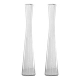 Kit 10 Vaso Solitário Vidro Transparente Decoração Mesa Rosa