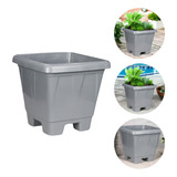 Kit 10 Vasos Quadrado De Plástico Pote Resistente 8 Litros