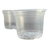 Kit 10 Vasos Transparentes Plástico Orquídea Adulta Pote 15