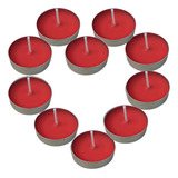 Kit 10 Vela Aromática Rechaud Casamento Namorados Decoração Cor Vermelha Fragrância Cereja Cereja