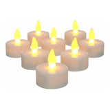 Kit 10 Vela Eletrônica Decorativa Led Amarela 30 Baterias