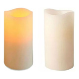Kit 10 Vela Eletrônica Vela De Led Luz Amarela Grande Pilha