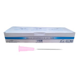 Kit 100 Agulha Descartável HiPodérmica 40 X 1 2mm 16g Rosa