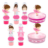 Kit 100 Bailarina Personalizado Tubete E Latinha 50 Cada