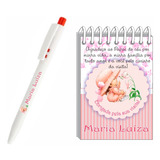 Kit 100 Bloquinhos Personalizados Com Caneta Lembrancinha