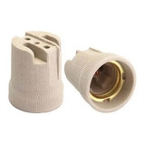 Kit 100 Bocal E27 Receptáculo Soquete De Porcelana