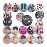 Kit 100 Bottons Kpop Bts Bangtan Boys Button